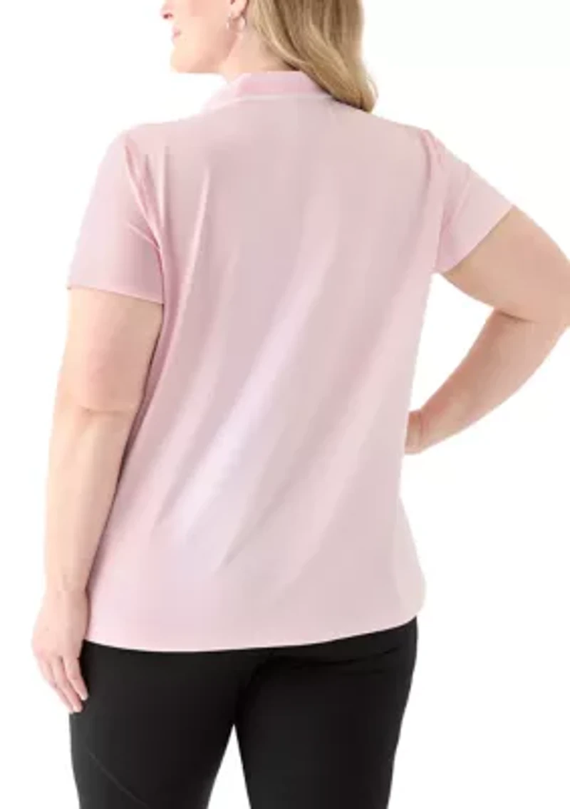 Plus Short Sleeve Polo T-Shirt