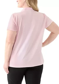 Plus Short Sleeve Polo T-Shirt