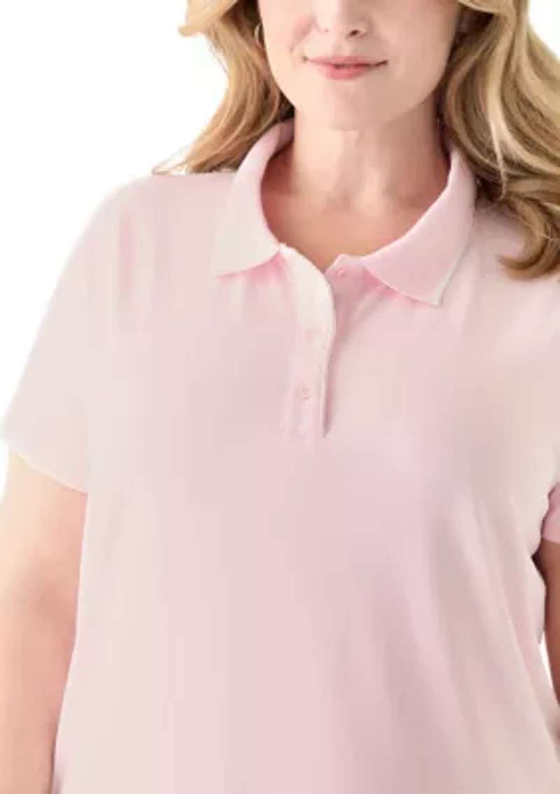 Plus Short Sleeve Polo T-Shirt
