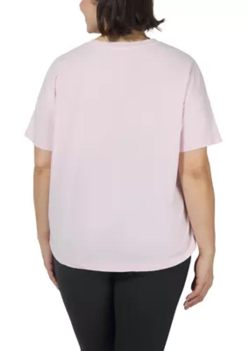 Plus Stone Washed Boxy Cropped T-Shirt