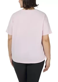 Plus Stone Washed Boxy Cropped T-Shirt