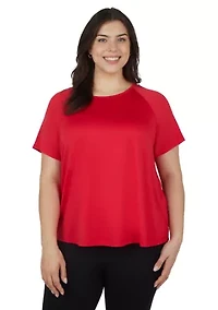 Plus Crew Neck Raglan Tessa T-Shirt