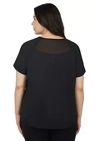 Plus Crew Neck Raglan Tessa T-Shirt