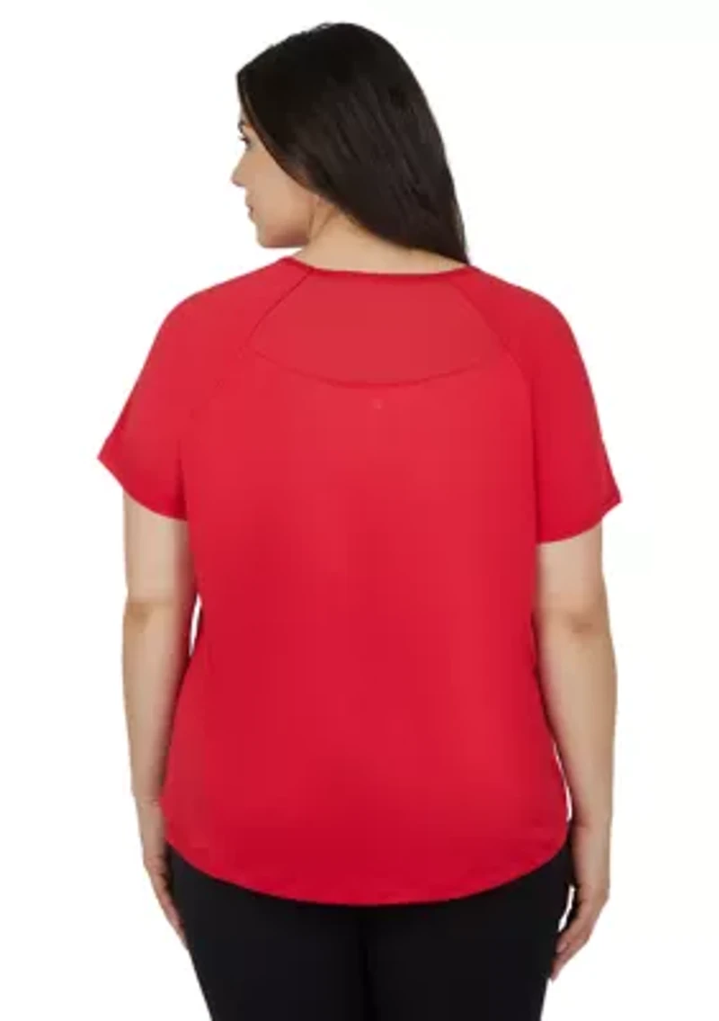 Plus Crew Neck Raglan Tessa T-Shirt