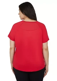 Plus Crew Neck Raglan Tessa T-Shirt