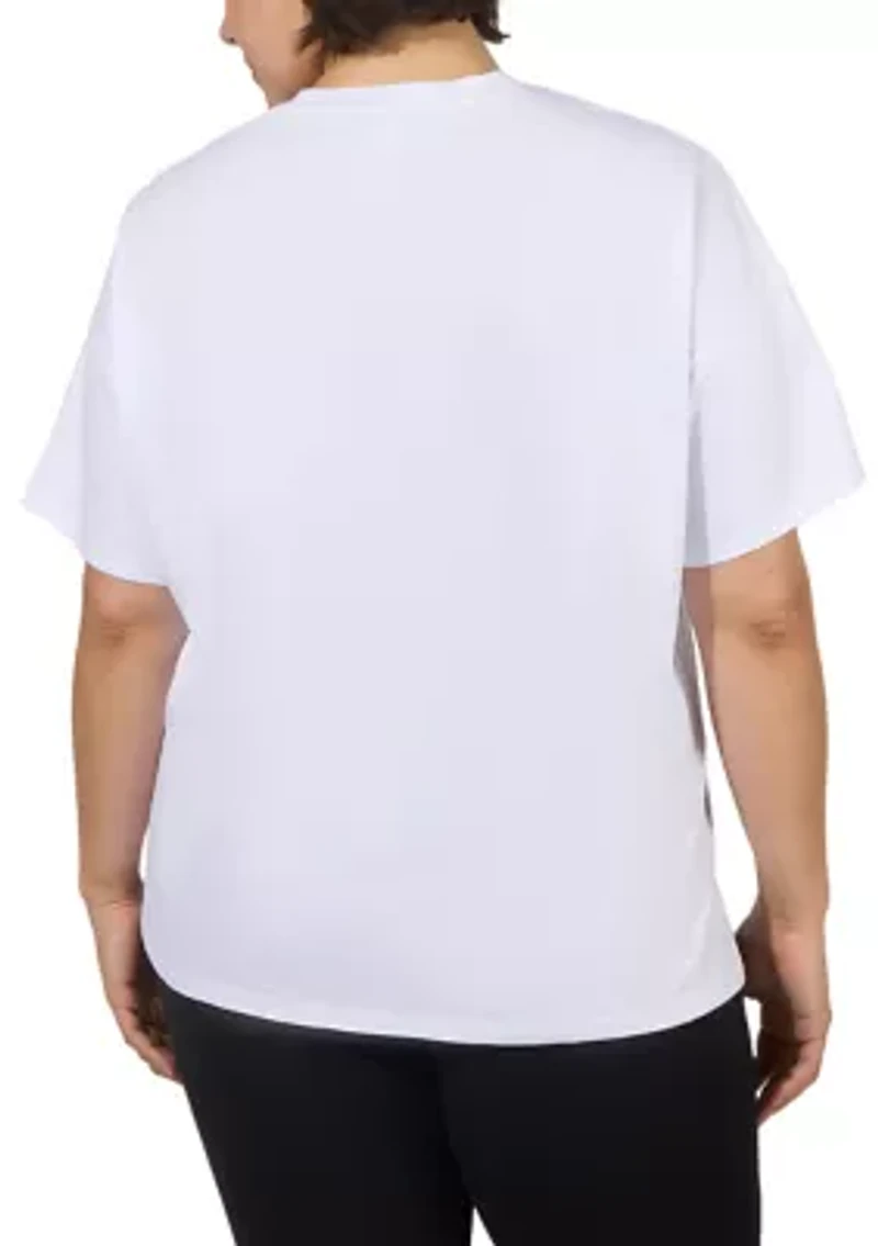 Plus Textured Hi Low T-Shirt