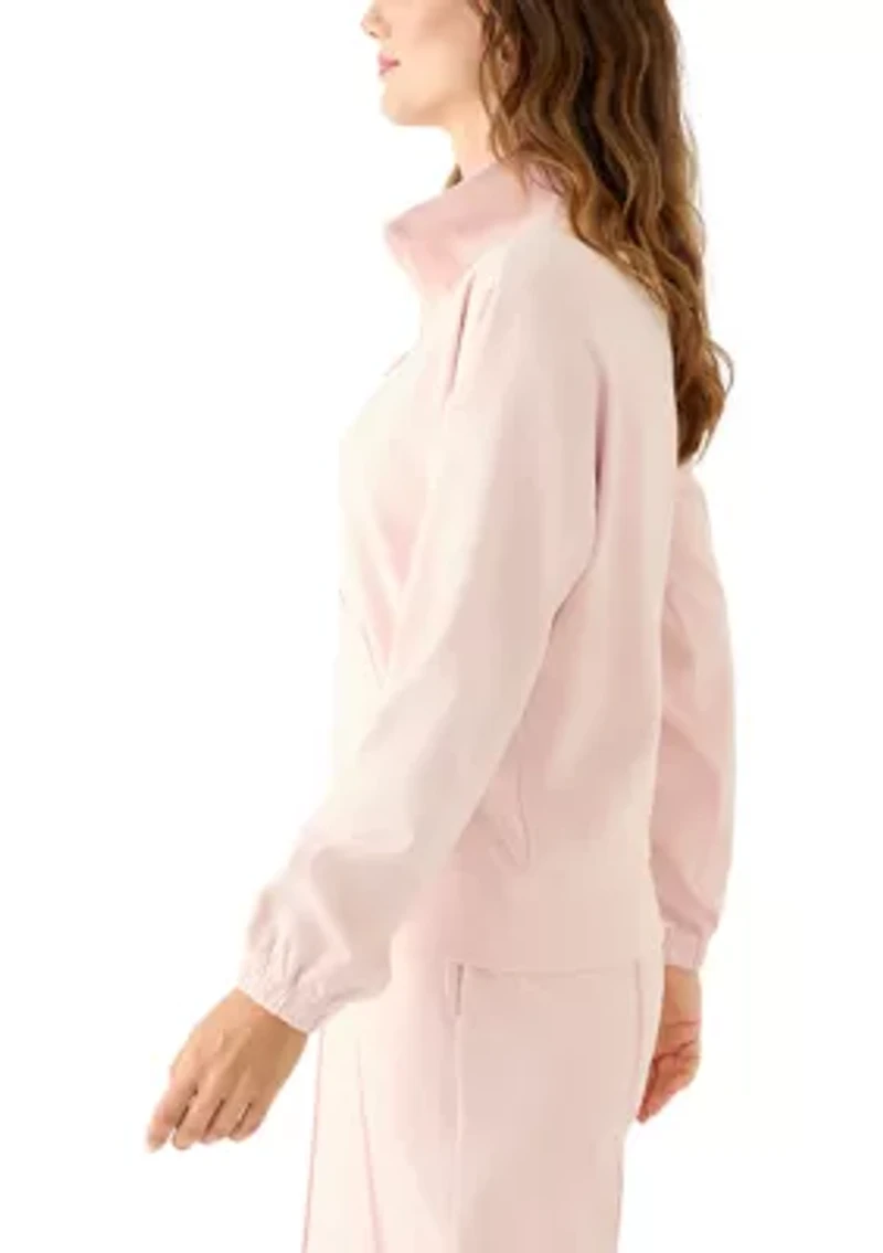 Women's Fleece Ribbed 1/2 Zip Pullover