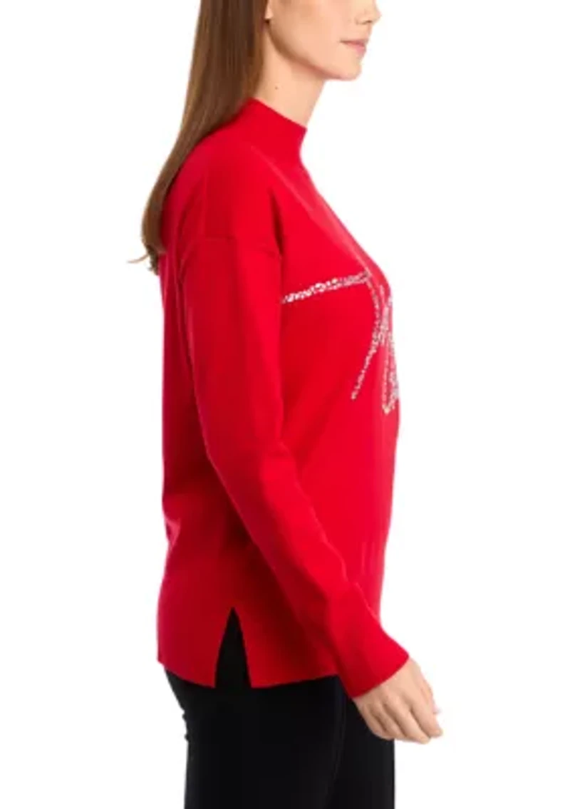 Women's Très Chic Mock Neck Sweater