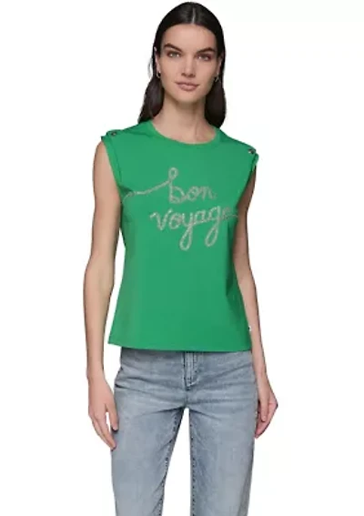 Women's Cap Sleeve Bon Voyage Knit Top