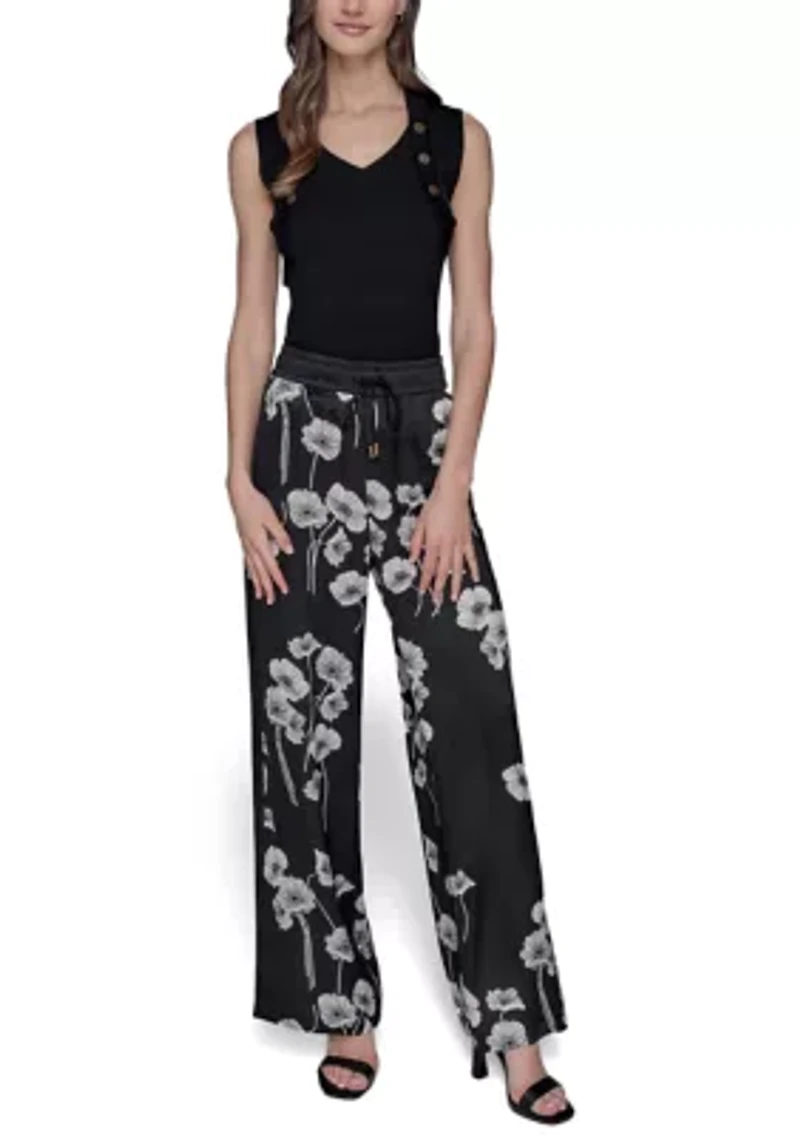 Women's Floral Printed Soft Pants