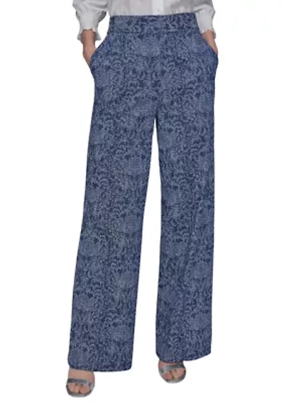 Women's Damask Embossed Denim Jeans
