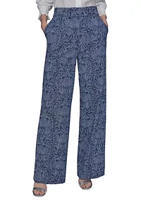 Women's Damask Embossed Denim Jeans