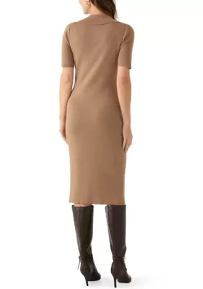 Women's Asymmetrical K Button Dress