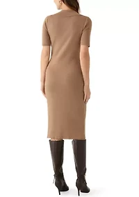 Women's Asymmetrical K Button Dress