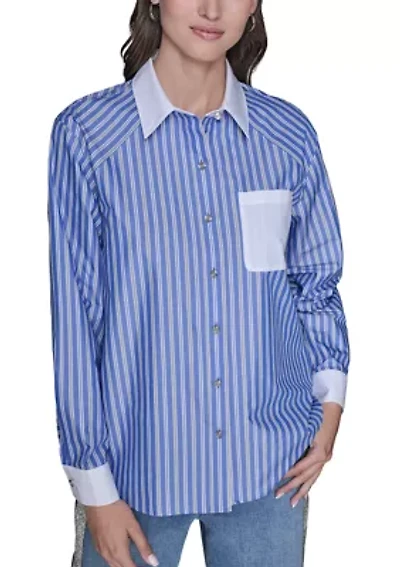 Women's Long Sleeve Striped Shirt