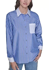 Women's Long Sleeve Striped Shirt