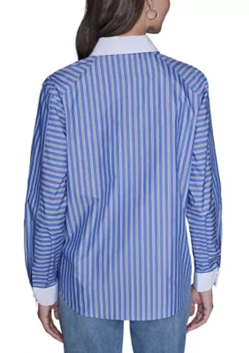 Women's Long Sleeve Striped Shirt