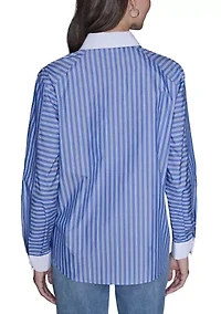 Women's Long Sleeve Striped Shirt