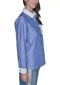 Women's Long Sleeve Striped Shirt