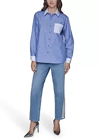 Women's Long Sleeve Striped Shirt