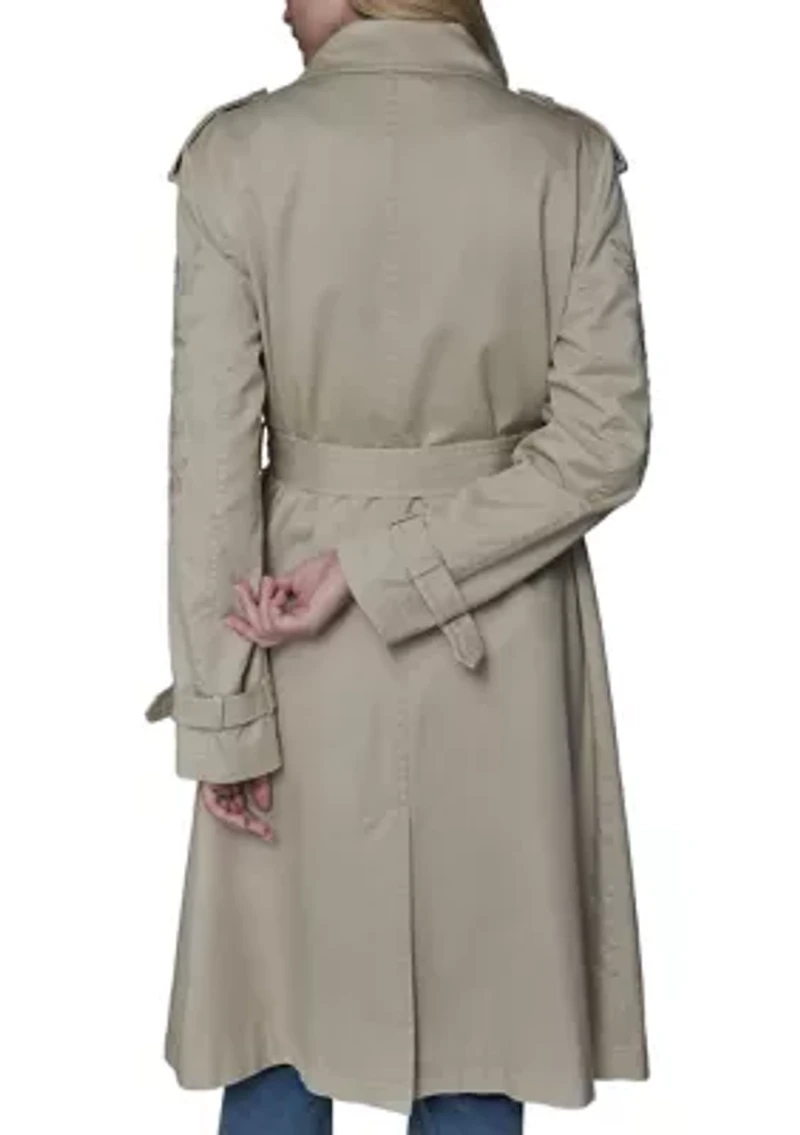 Women's Double Breasted Belt Trench Coat