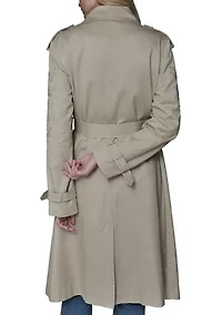 Women's Double Breasted Belt Trench Coat