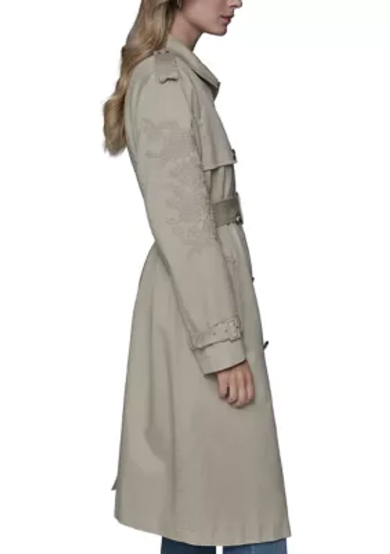 Women's Double Breasted Belt Trench Coat