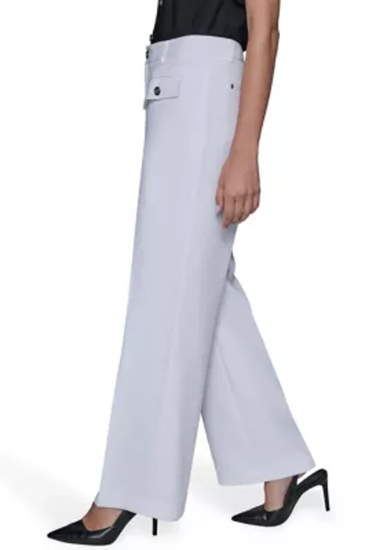 Women's Wide Leg Pocket Front Jeans