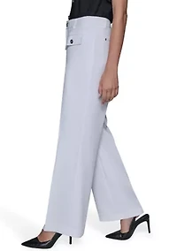 Women's Wide Leg Pocket Front Jeans