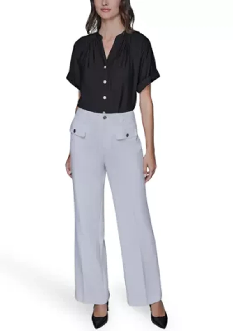 Women's Wide Leg Pocket Front Jeans