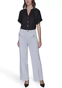 Women's Wide Leg Pocket Front Jeans