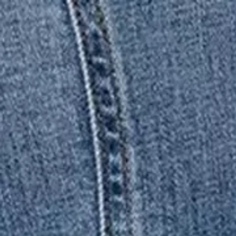 Women's Collarless Button Front Denim Jacket
