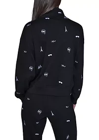 Women's Embroidered Zip Front Jacket