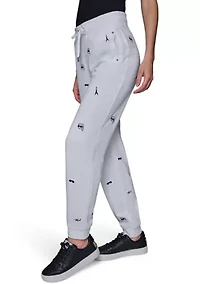 Women's Embroidered Joggers