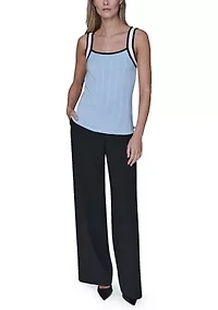 Women's Sleeveless Crew Neck Sweater