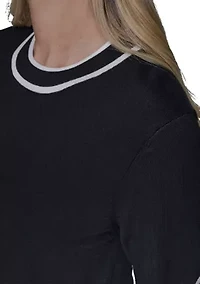 Women's Short Sleeve Crew Neck Sweater