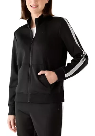 Women's Front Zip Logo Tape Jacket