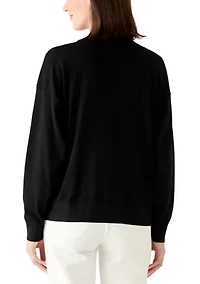 Women's Sequin Eiffel Tower Crew Neck Sweater