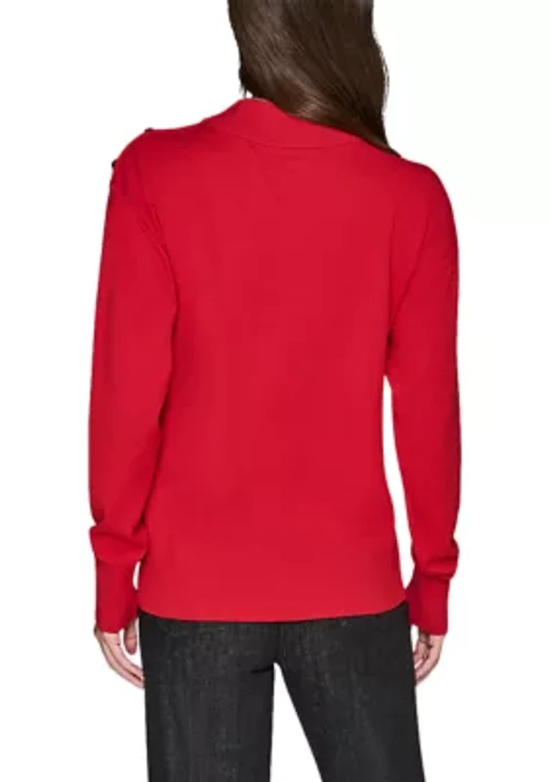 Women's Logo Mock Neck Sweater