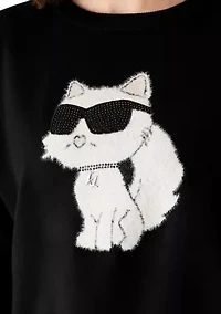 Women's Patch Crew Neck Sweater