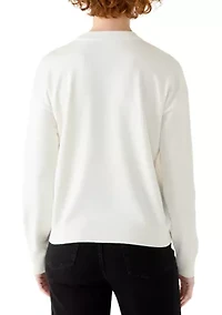 Women's Doodle Bow Crew Neck Sweater