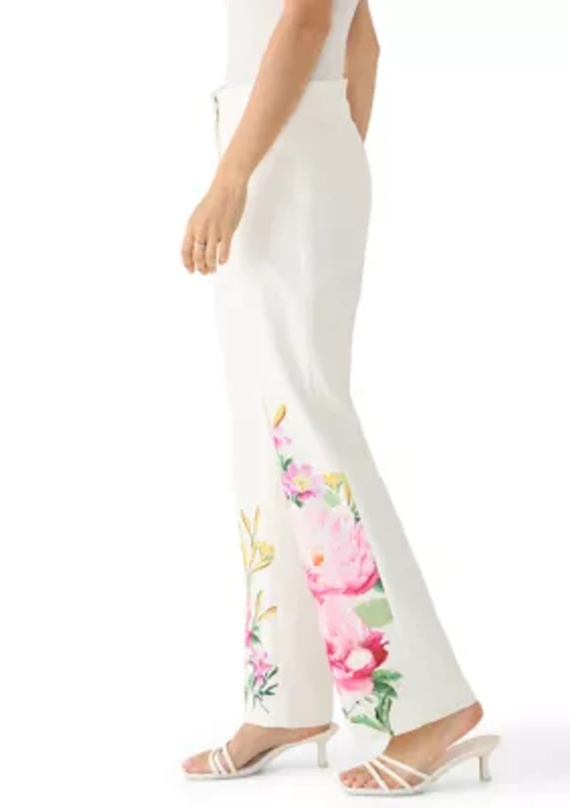Women's Floral Flare Pants