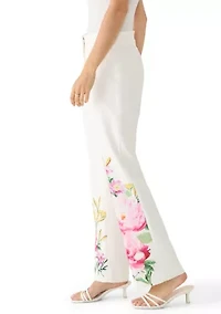Women's Floral Flare Pants