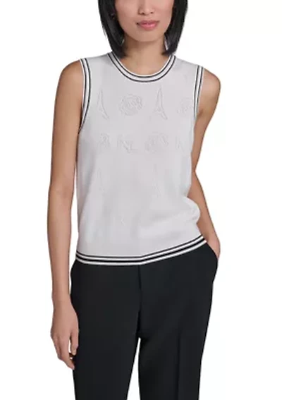 Women's Sleeveless Crew Neck Sweater