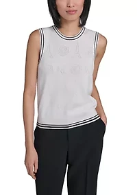 Women's Sleeveless Crew Neck Sweater