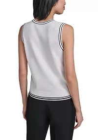 Women's Sleeveless Crew Neck Sweater