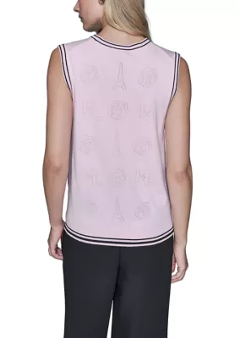 Women's Sleeveless Crew Neck Sweater