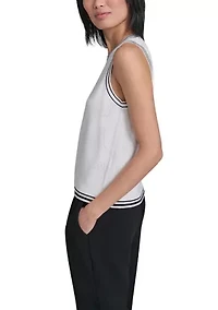 Women's Sleeveless Crew Neck Sweater