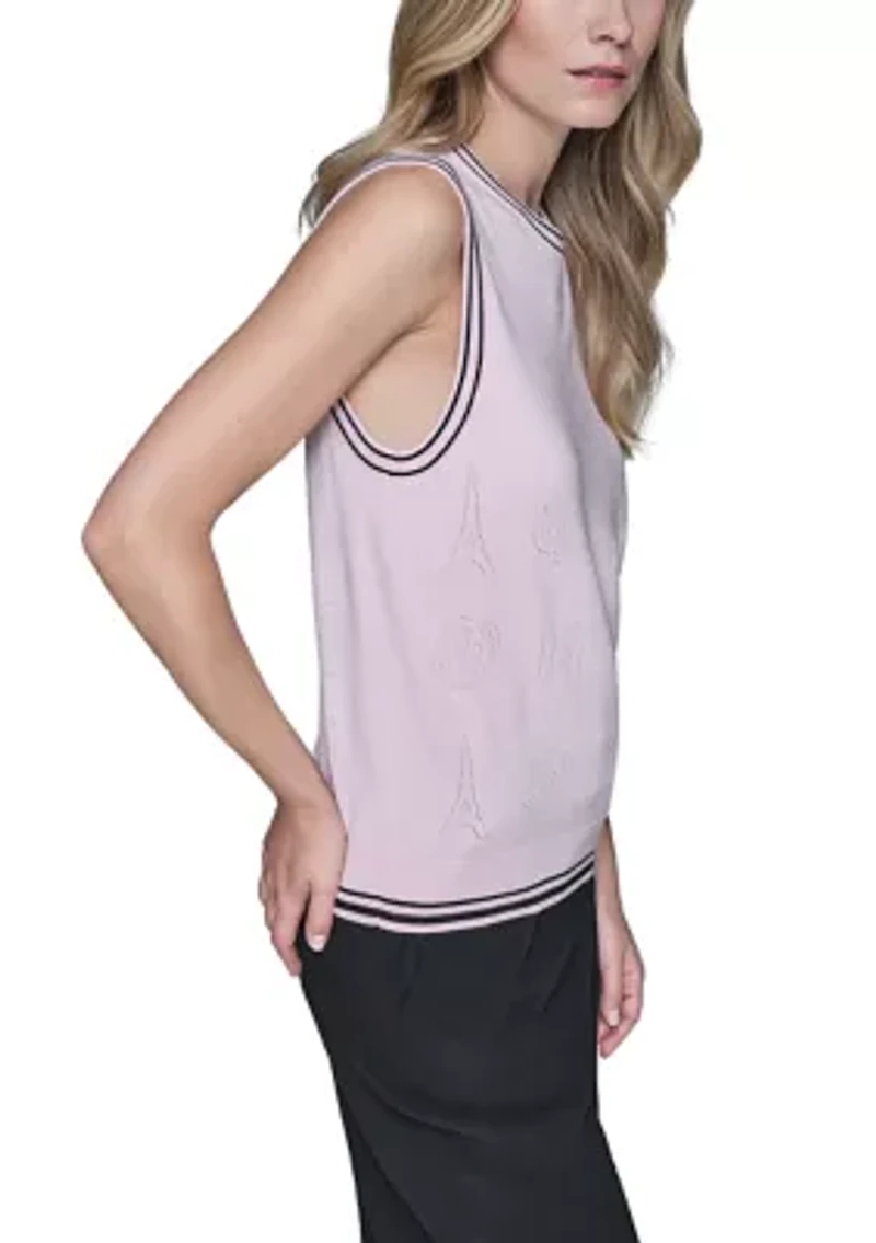 Women's Sleeveless Crew Neck Sweater