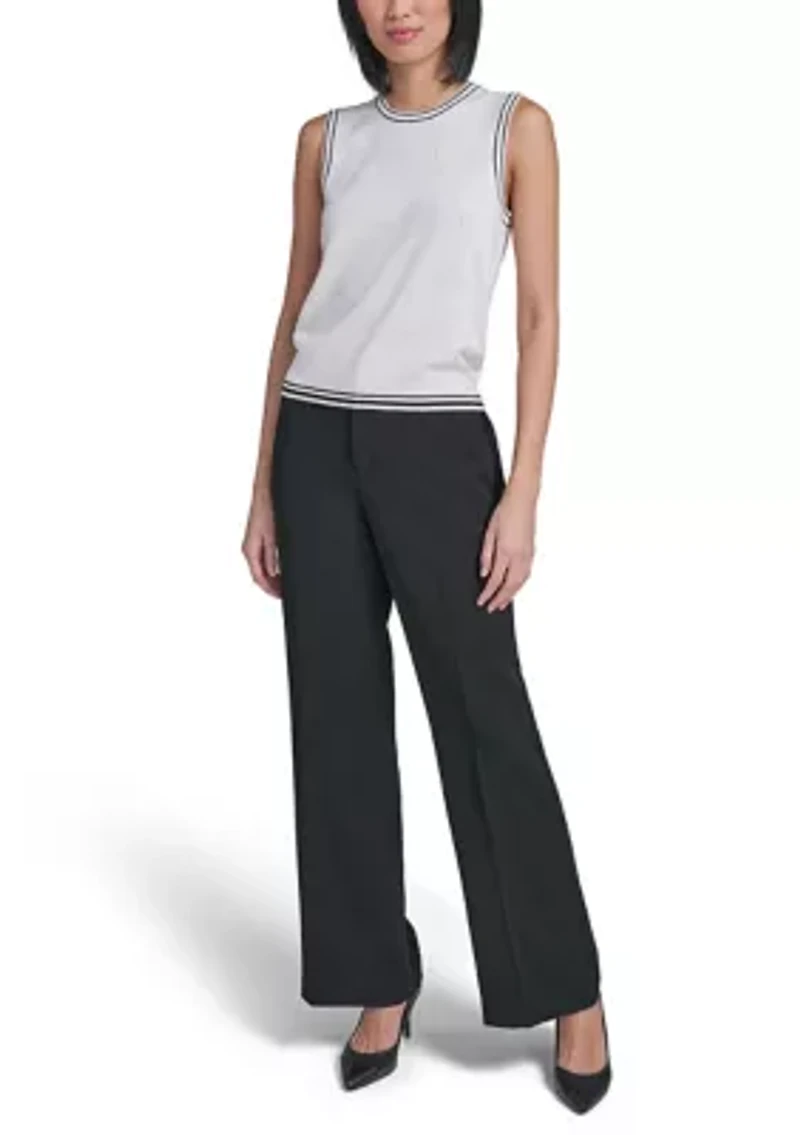 Women's Sleeveless Crew Neck Sweater